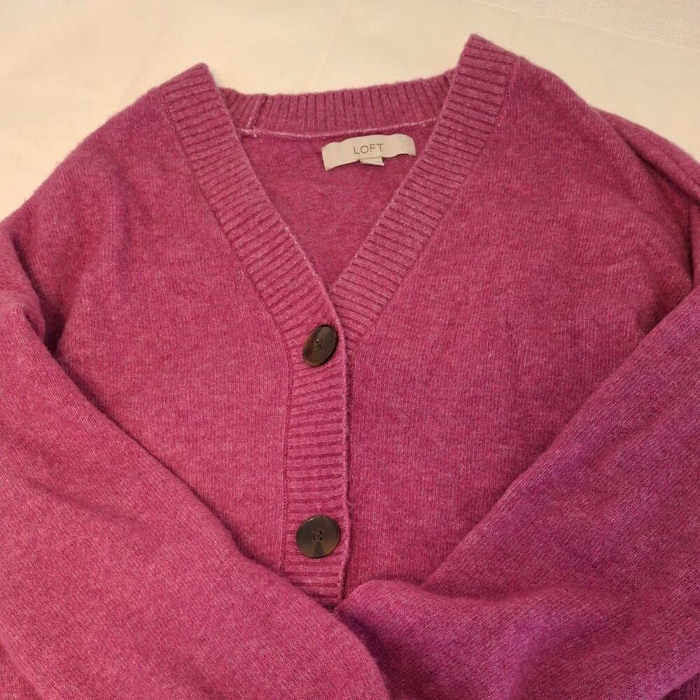 Loft Women's Small Raspberry Cardigan Sweater